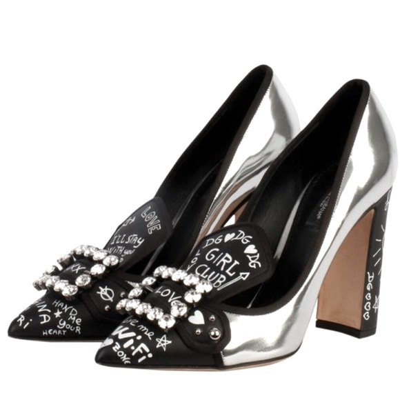 Dolce & Gabbana Shoes - Dolce & Gabbana Mirrored Graffiti Pumps